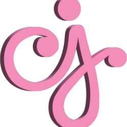Logo for CJ Designs by Christy, featuring an elegant cursive initials for "CJ"